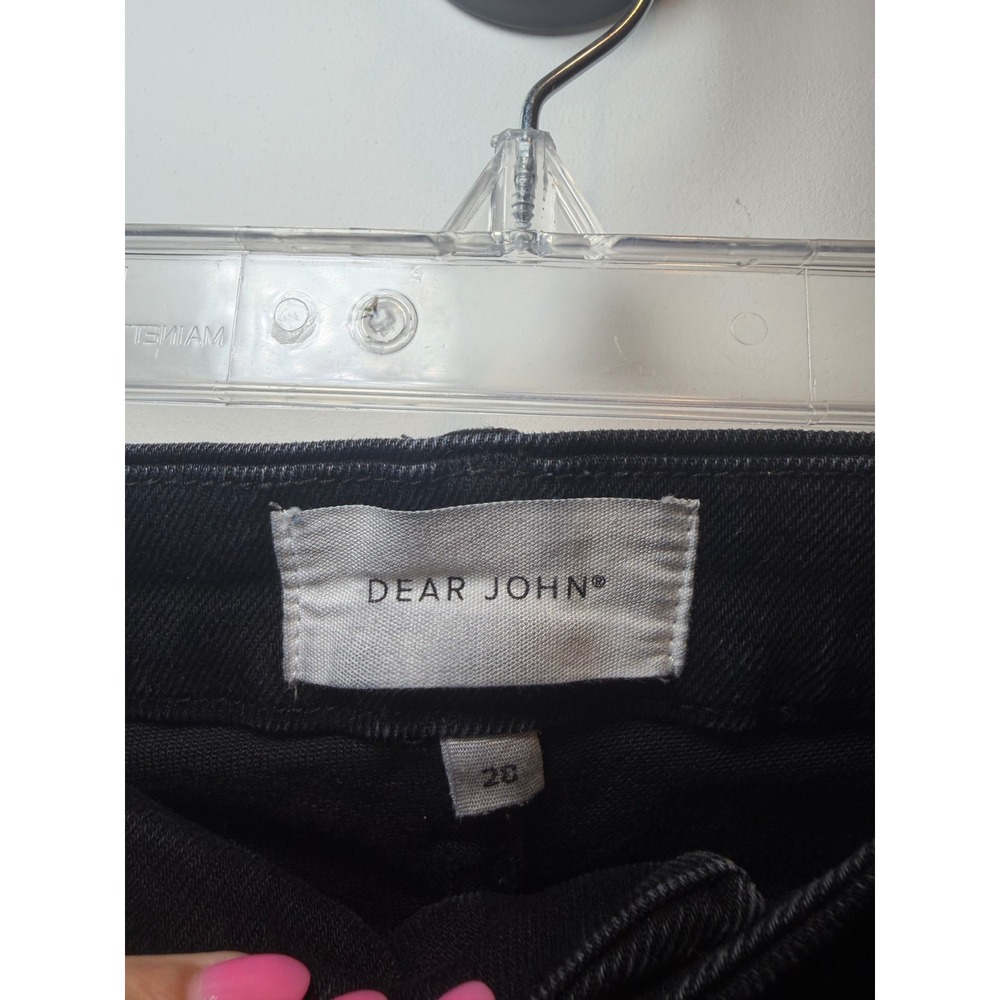 Dear John Jeanne Flare Black High Rise Cropped Jeans 28 Womens - Picture 4 of 8